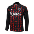 Conjunto Agasalho Treino Manchester United 24/25 - Vermelho e Preto