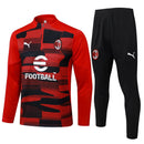 Conjunto Agasalho Treino Milan 24/25 - Vermelho