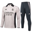 Conjunto Agasalho Treino Real Madrid 24/25 - Cinza Claro