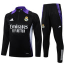 Conjunto Agasalho Treino Real Madrid 24/25 - Preto e Roxo