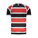 Camisa Santa Cruz I 25/26 -Torcedor Masculina - Listrado em Preto Vermelho e Branco