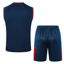 Conjunto Barcelona Treino Regata 24/25 - Vermelho e Azul