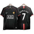 Camisa Manchester United II 2007/2008 - Preta - Retrô - RONALDO 7