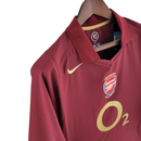 Camisa Arsenal I 2005/2006 Manga Longa - Retrô - Vinho