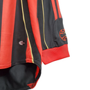Camisa Milan I 2006/2007 Manga Longa - Retrô - Preto e Vermelho