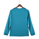 Camisa Real Madrid III 2017/2018 Manga Longa - Retrô - Azul