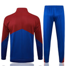 Conjunto Agasalho Treino Barcelona 24/25 - Azul e Vermelho