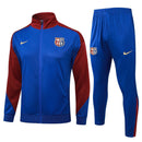 Conjunto Agasalho Treino Barcelona 24/25 - Azul e Vermelho