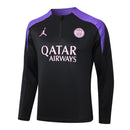 Conjunto Agasalho Treino PSG 24/25 - Preto e Roxo