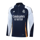 Conjunto Agasalho Treino Real Madrid 24/25 - Azul e Branco