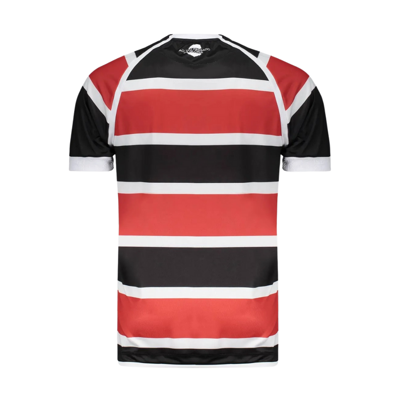Camisa Santa Cruz I 25/26 -Torcedor Masculina - Listrado em Preto Vermelho e Branco