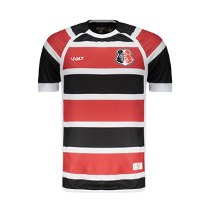 Camisa Santa Cruz I 25/26 -Torcedor Masculina - Listrado em Preto Vermelho e Branco