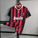 Camisa Milan I 2009/2010 Adidas Torcedor - Vermelha e Preto - Retrô