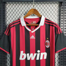 Camisa Milan I 2009/2010 Adidas Torcedor - Vermelha e Preto - Retrô