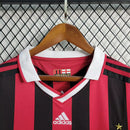 Camisa Milan I 2009/2010 Adidas Torcedor - Vermelha e Preto - Retrô
