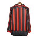 Camisa Milan I 2006/2007 Manga Longa - Retrô - Preto e Vermelho