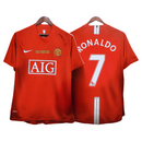 Camisa Manchester United I 2007/2008 - Vermelha - Retrô - RONALDO 7