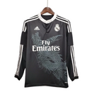 Camisa Real Madrid III 2014/2015 Manga Longa - Retrô - Preto