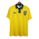 Camisa Seleção Brasileira I 1991/1993 - Retrô - Amarela