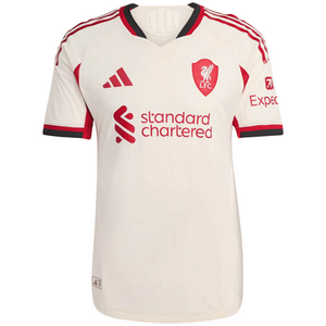 Camisa Liverpool Away 2025/2026 Adidas Off-white Torcedor Masculina